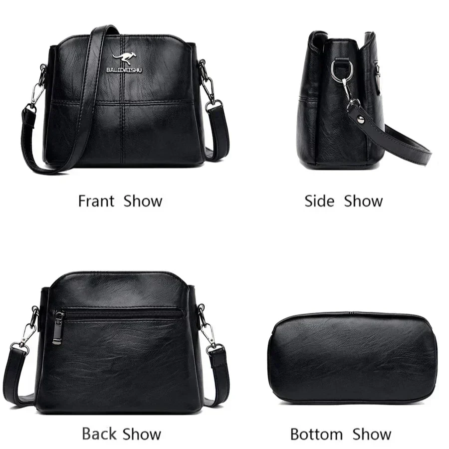 Josephine | Elegant Embroidered Leather Tote and Crossbody Bag for Women